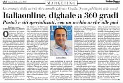 “Italiaonline, digitale a 360 gradi”, Gabriele Mirra su Italia Oggi