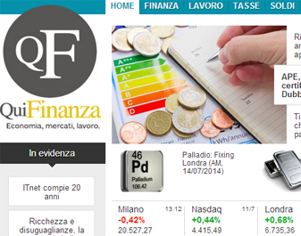 Italiaonline: record-breaking numbers for the vertical portal QuiFinanza