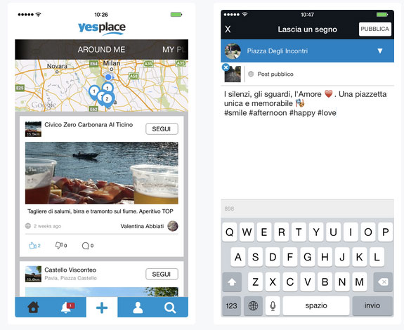 Lascia il segno con Yesplace, il social network dei luoghi