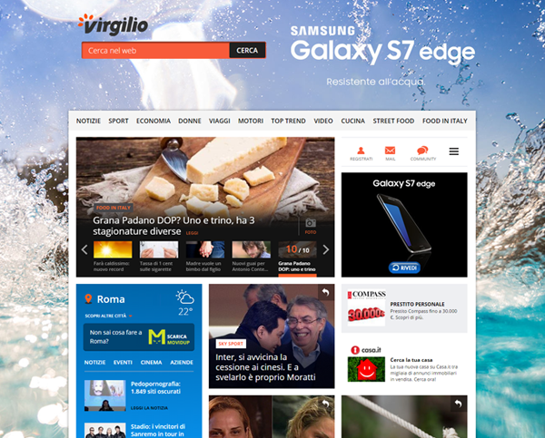 La nuova campagna Samsung Galaxy S7 edge su Libero e Virgilio