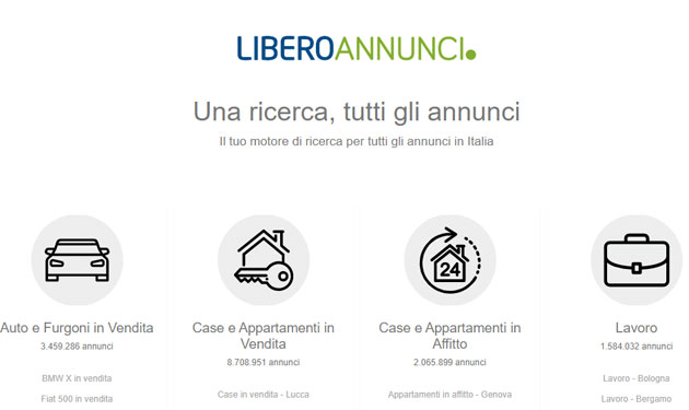 Libero Annunci: the search engine for all ads in Italy