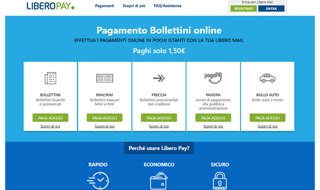 Libero Pay: i bollettini si pagano online in pochi istanti con la Libero Mail