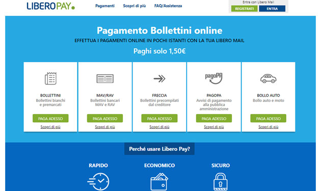 Libero Pay: pay your bills online in a few moments with Libero Mail