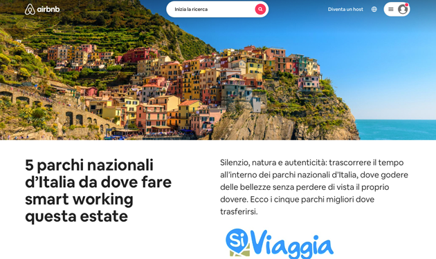 Italiaonline: SiViaggia e Airbnb scelgono le migliori località di vacanza della natura, anche per lo smart working