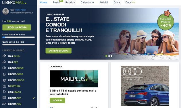 Libero Mail, da servizio di posta a personal cloud