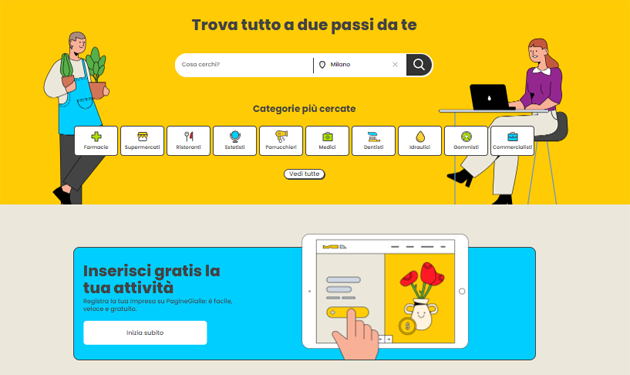 Italiaonline renews PagineGialle.it, the web local hero