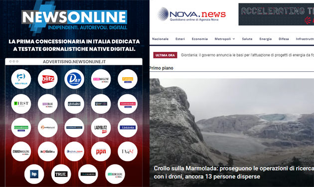 Agenzia Nova joins Newsonline, the Italiaonline network for advertising sales on news sites