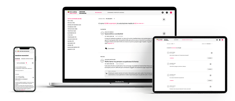 Gestione Recensioni in Area Clienti Italiaonline