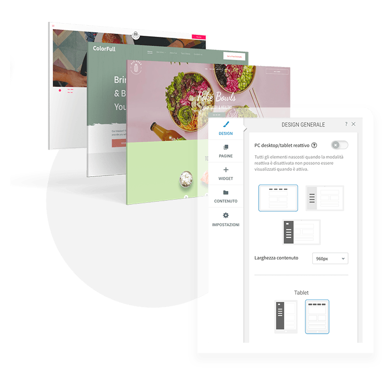 ampia scelta di template personalizzabili