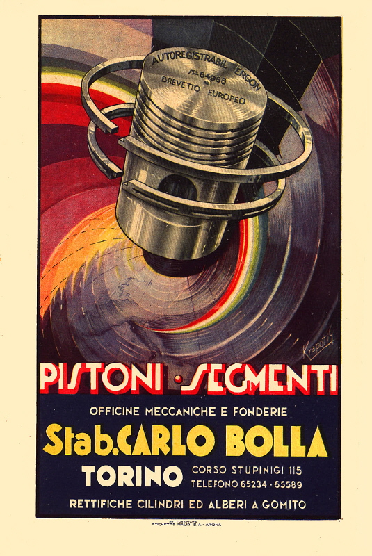 1934 Torino – Bolla pistoni e segmenti