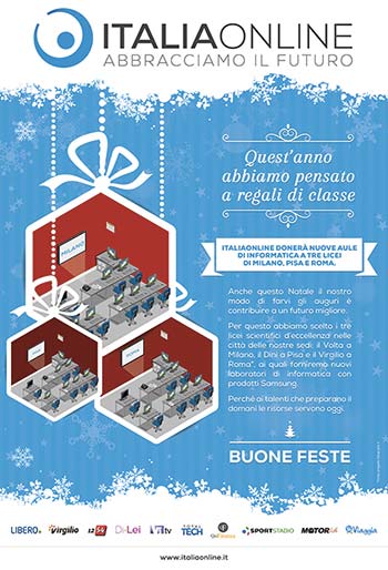 Gli auguri di Italiaonline: tre aule informatiche a tre licei