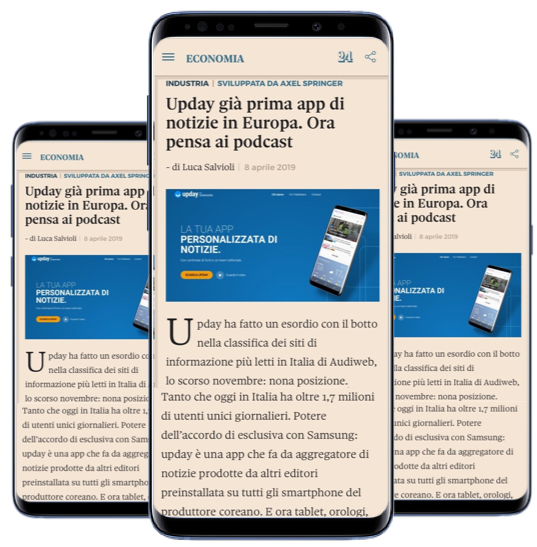 Pubblicità su UPDAY Pubblicità su UPDAY